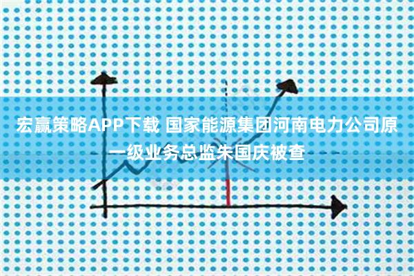 宏赢策略APP下载 国家能源集团河南电力公司原一级业务总监朱国庆被查