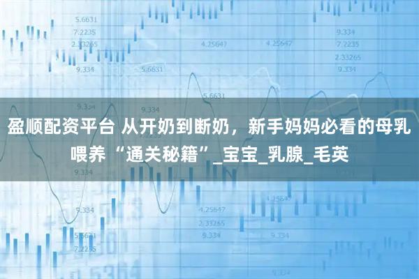 盈顺配资平台 从开奶到断奶，新手妈妈必看的母乳喂养 “通关秘籍”_宝宝_乳腺_毛英